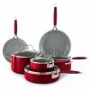 Food Network™ 10-pc. Nonstick Ceramic Cookware Set Red