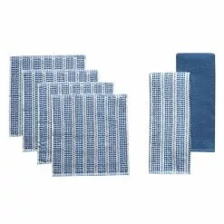 Food Network™ Awning Stripe Kitchen Towel & Dishcloth 6-pk. Cobalt -Food Network Shop unnamed file 1068