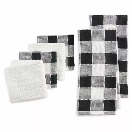 Food Network™ Buffalo Check Kitchen Towel & Dishcloth 6-pk. 3 Food Network™ Buffalo Check Kitchen Towel & Dishcloth 6-pk.