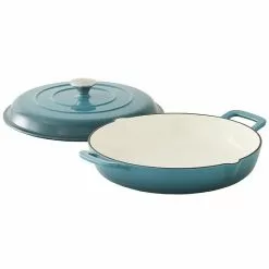 Food Network™ 3.5-qt. Enameled Cast-Iron Braiser With Lid Red - Turquoise