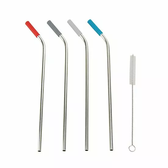 Food Network™ 5-pc. Stainless Steel Reusable Straw & Cleaning Brush Set 3 Food Network™ 5-pc. Stainless Steel Reusable Straw & Cleaning Brush Set