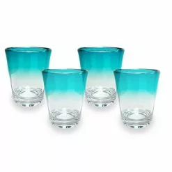 Food Network™ 4-pc. Turquoise Ombre Acrylic Double Old-Fashioned Glass Set