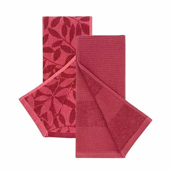 Food Network™ Jacquard Leaves Kitchen Towel 2-pk. Sycamore 4 Food Network™ Jacquard Leaves Kitchen Towel 2-pk. Sycamore - Image 2