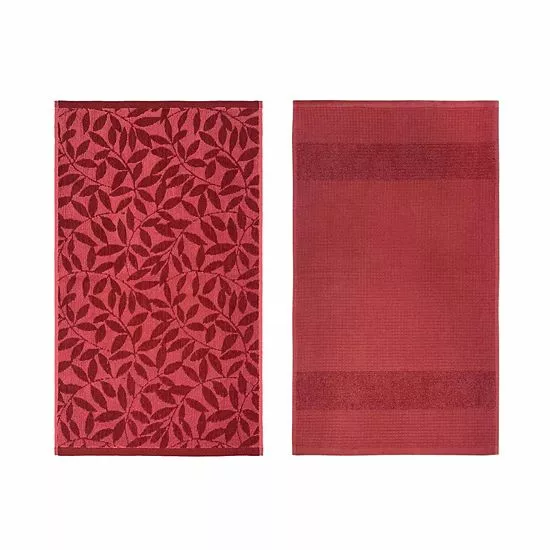 Food Network™ Jacquard Leaves Kitchen Towel 2-pk. Sycamore 5 Food Network™ Jacquard Leaves Kitchen Towel 2-pk. Sycamore - Image 3