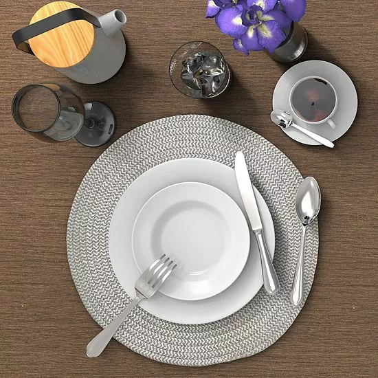 Food Network™ Braided Gray Placemat 4-pk. 4 Food Network™ Braided Gray Placemat 4-pk. - Image 2