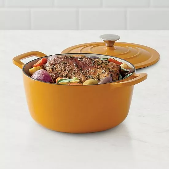 Food Network™ 5-qt. Enameled Cast-Iron Dutch Oven Gray Ombre 4 Food Network™ 5-qt. Enameled Cast-Iron Dutch Oven Gray Ombre - Image 2