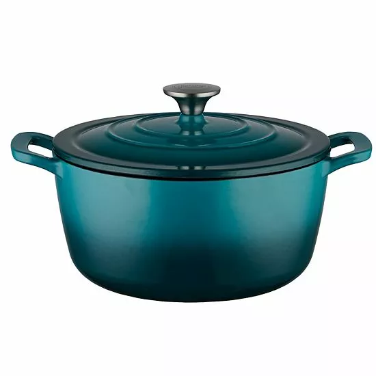 Food Network™ 5-qt. Enameled Cast-Iron Dutch Oven Gray Ombre 11 Food Network™ 5-qt. Enameled Cast-Iron Dutch Oven Gray Ombre - Image 9