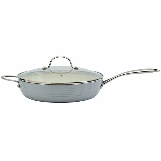 Food Network™ Farmstead 12-in. Covered Deep Skillet Gray 3 Food Network™ Farmstead 12-in. Covered Deep Skillet Gray