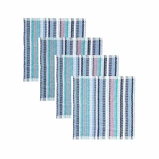 Food Network™ Awning Stripe Dishcloth 4-pk. Multi Cool 5 Food Network™ Awning Stripe Dishcloth 4-pk. Multi Cool - Image 3