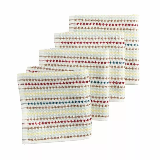 Food Network™ Awning Stripe Dishcloth 4-pk. Multi Cool 7 Food Network™ Awning Stripe Dishcloth 4-pk. Multi Cool - Image 5