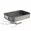 Food Network™ 16-in. Roasting Pan With Rack & Lifters