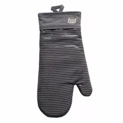 Food Network™ Stripe Silicone Oven Mitt Black - Tornado