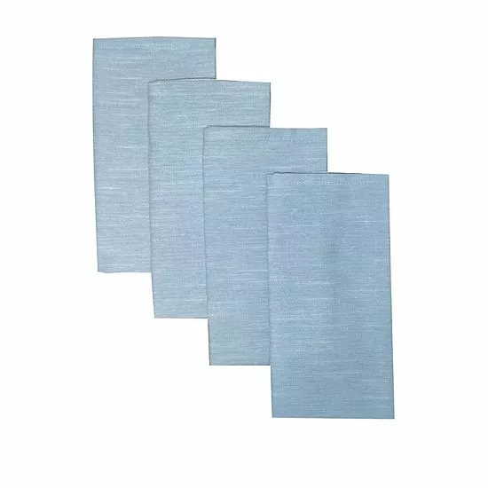 Food Network™ Easy-Care Linen Dinner Napkin 4-pk. Aqua 6 Food Network™ Easy-Care Linen Dinner Napkin 4-pk. Aqua - Image 4