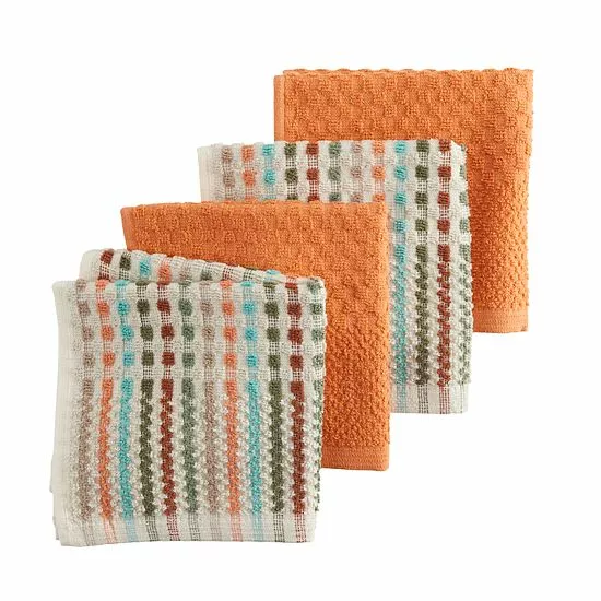 Food Network™ Broken Stripe Fall Dishcloth 4-pk. 3 Food Network™ Broken Stripe Fall Dishcloth 4-pk.