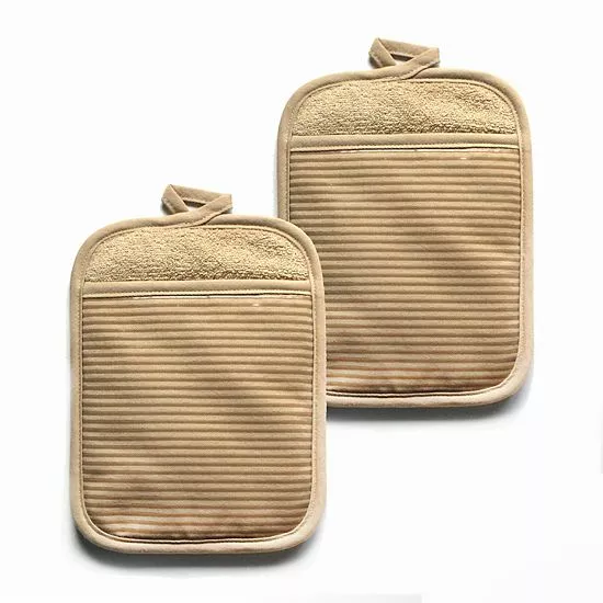 Food Network™ Silicone Pot Holder Set Khaki 4 Food Network™ Silicone Pot Holder Set Khaki - Image 2